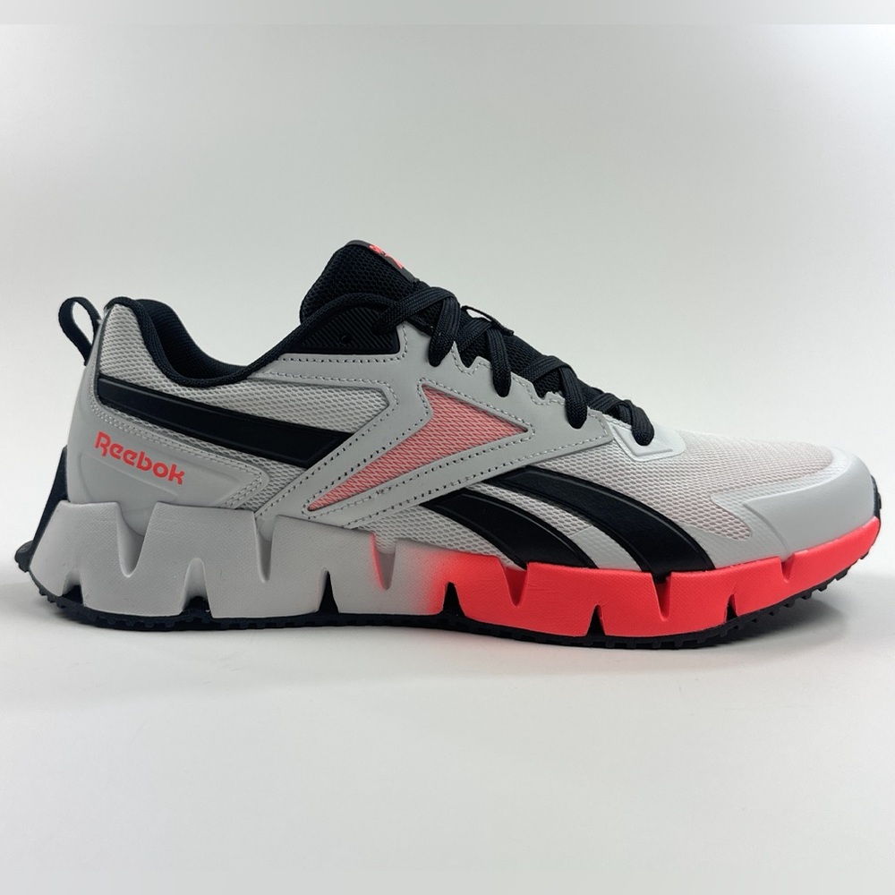 Reebok Zig Vector White Black Red Mens 12 Shoes Athletic Running Low FFC0096069